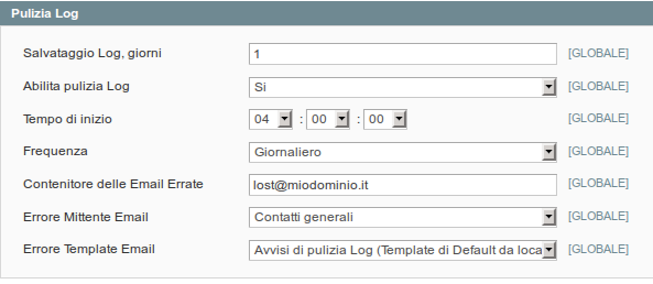 Log Settings