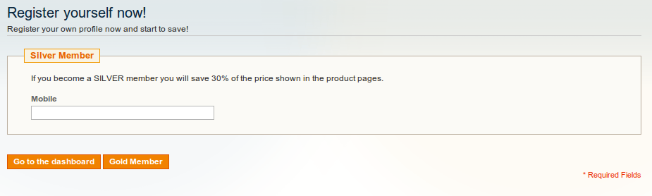 Shine Magento Membership Screenshot