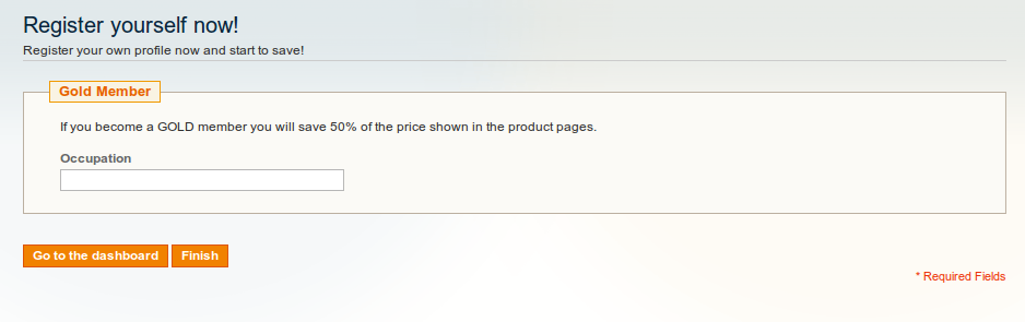 Shine Magento Membership Screenshot